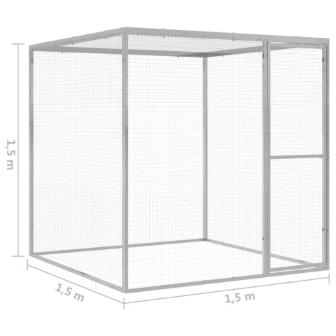  Klatka dla kota, 1,5 x 1,5 x 1,5 m, stal galwanizowana