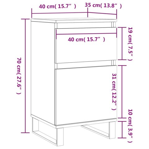  Komoda, biała, 40x35x70 cm, materiał drewnopochodny