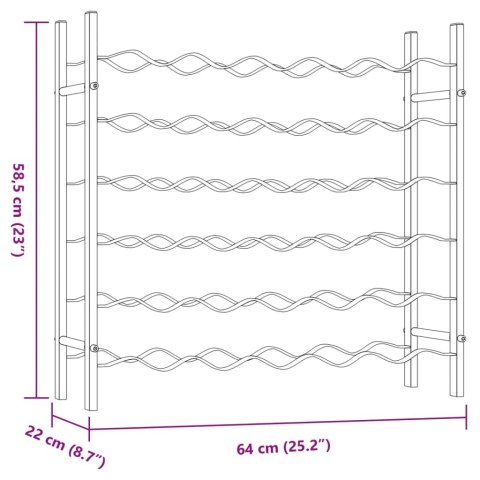  Stojak na 36 butelek wina, biały, metalowy