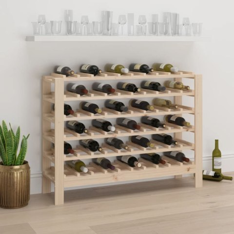  Stojak na wino, 109,5x30x82 cm, lite drewno sosnowe