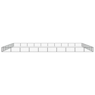  Kojec dla psa, 36 panele, czarny, 100x50 cm, stal