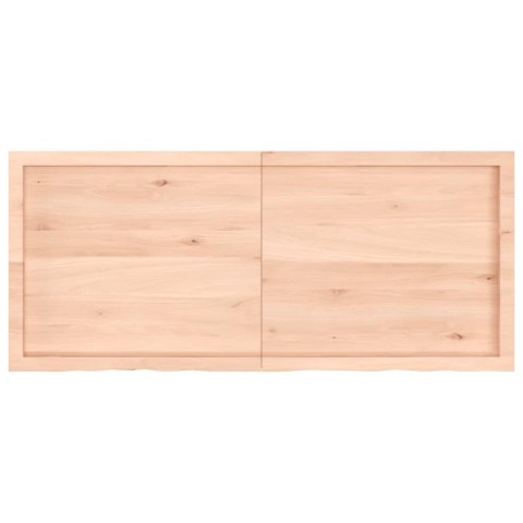  Półka, 140x60x(2-6) cm, surowe lite drewno dębowe