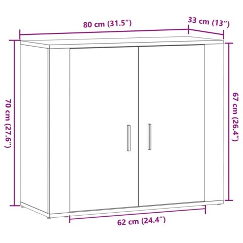  Szafka, stare drewno, 80x33x70 cm, materiał drewnopochodny