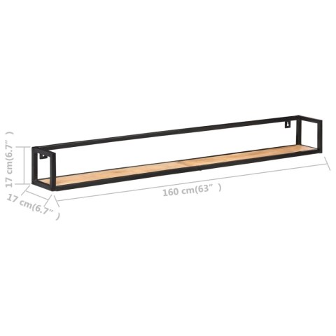  Półki ścienne, 2 szt., 160 cm, lite drewno akacjowe