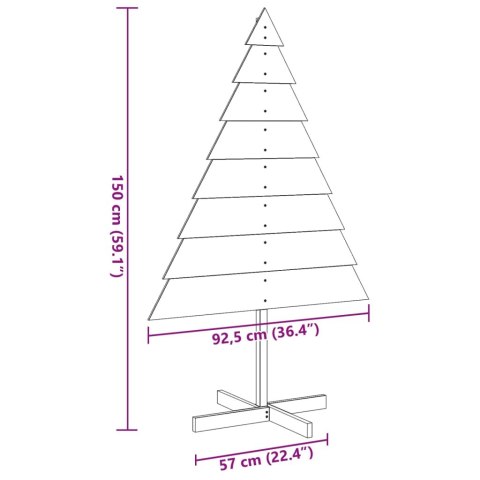  Drewniana choinka do udekorowania, 150 cm, lite drewno sosnowe