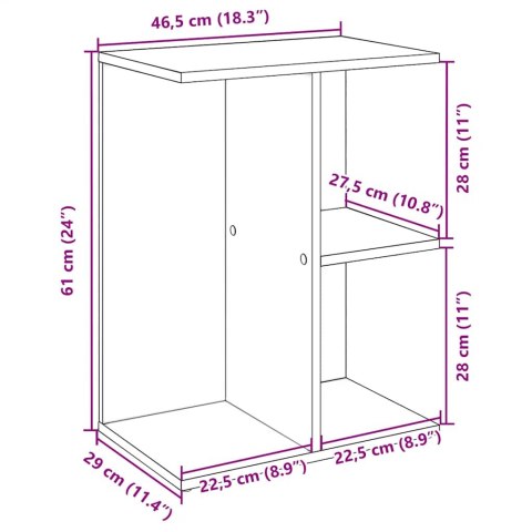  Stolik nocny, biała, 46,5x29x61 cm, materiał drewnopochodny