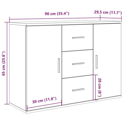  Szafka, stare drewno, 90x29,5x65 cm, materiał drewnopochodny