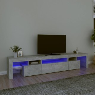  Szafka pod TV z oświetleniem LED, szarość betonu 215x36,5x40 cm