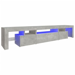  Szafka pod TV z oświetleniem LED, szarość betonu 215x36,5x40 cm