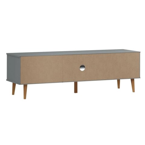  Szafka TV MOLDE, szara, 158x40x49 cm, lite drewno sosnowe