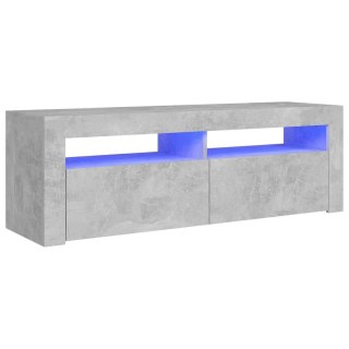  Szafka pod TV z oświetleniem LED, szarość betonu, 120x35x40 cm