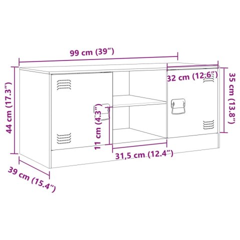  Szafka pod telewizor, różowa, 99x39x44 cm, stalowa