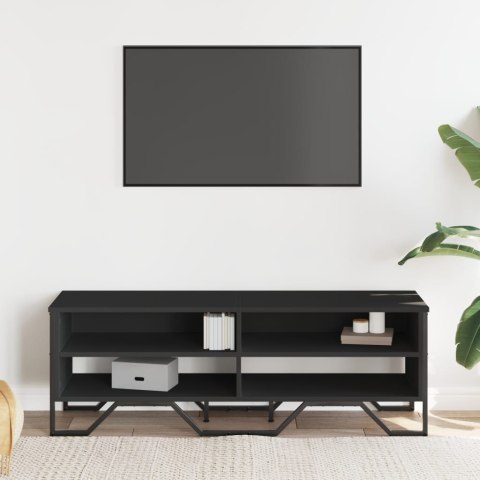  Szafka pod TV, czarna, 122x34x41 cm, materiał drewnopochodny