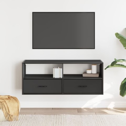  Szafka pod TV, czarna, 100x31x39,5 cm, materiał drewnopochodny