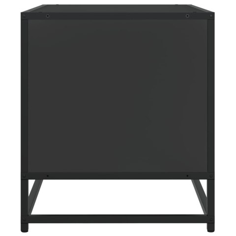  Szafka pod TV, czarna, 91x40x46 cm, materiał drewnopochodny