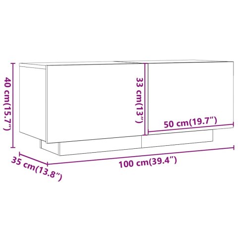  Szafka pod TV, stare drewno, 100x35x40 cm