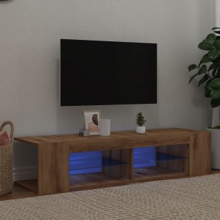  Szafka pod TV z oświetleniem LED, dąb artisan, 135x39x30 cm