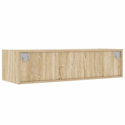  Szafka pod TV z oświetleniem LED, dąb sonoma, 100x35,5x25 cm