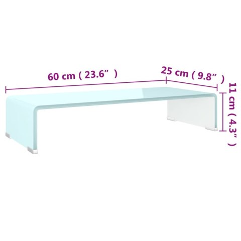  Podstawka pod monitor / TV, zielone szkło, 60x25x11 cm