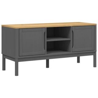  Szafka RTV FLORO, szara, 114x43x55 cm, lite drewno sosnowe