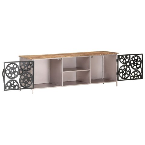  Szafka pod TV, 120x30x40 cm, surowe drewno mango