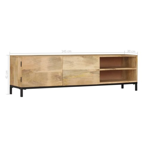  Szafka pod TV, 145x30x41 cm, lite drewno mango