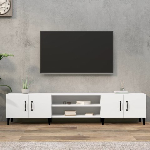  Szafka pod TV, biała, 180x31,5x40 cm, materiał drewnopochodny