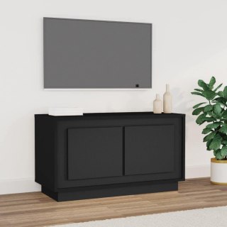  Szafka pod TV, czarna, 80x35x45 cm, materiał drewnopochodny