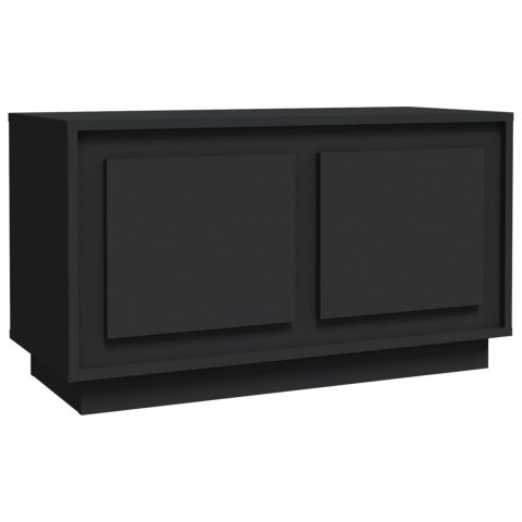  Szafka pod TV, czarna, 80x35x45 cm, materiał drewnopochodny