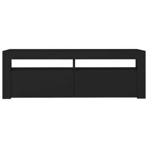  Szafka pod TV z oświetleniem LED, czarna, 120x35x40 cm