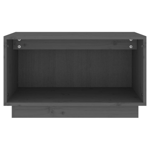  Szafka pod telewizor, szara, 60x35x35 cm, lite drewno sosnowe