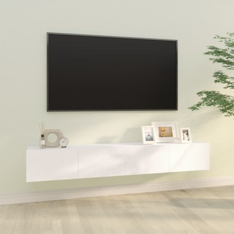  Szafki ścienne pod TV, 2 szt., białe, 100x30x30 cm