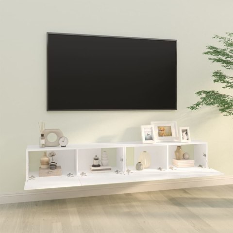  Szafki ścienne pod TV, 2 szt., białe, 100x30x30 cm