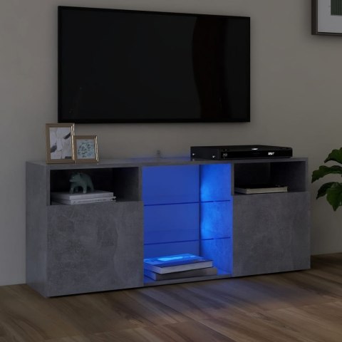  Szafka TV z oświetleniem LED, szarość betonu, 120x30x50 cm