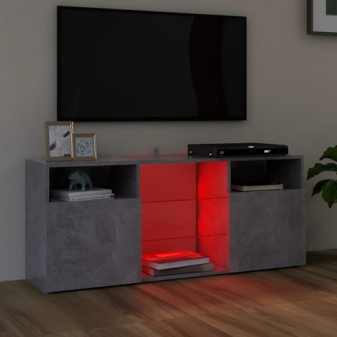  Szafka TV z oświetleniem LED, szarość betonu, 120x30x50 cm