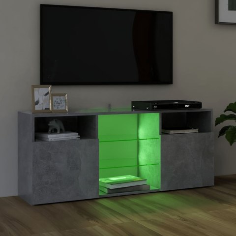  Szafka TV z oświetleniem LED, szarość betonu, 120x30x50 cm