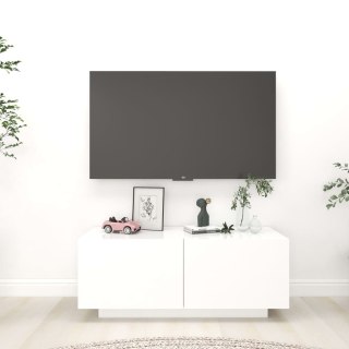  Szafka pod TV, biała, 100x35x40 cm, materiał drewnopochodny