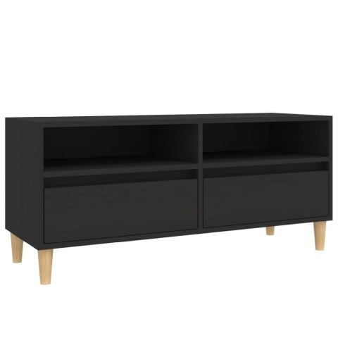  Szafka pod TV, czarna, 100x34,5x44,5cm, materiał drewnopochodny