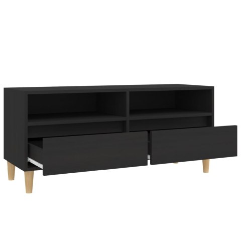  Szafka pod TV, czarna, 100x34,5x44,5cm, materiał drewnopochodny