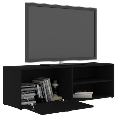  Szafka pod TV, czarna, 120x34x37 cm, materiał drewnopochodny