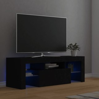  Szafka pod TV z oświetleniem LED, czarna, 120x35x40 cm