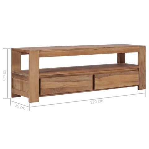  Szafka pod TV, 120 x 30 x 40 cm, lite drewno tekowe