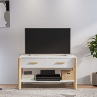  Szafka pod TV, biała, 82x38x45 cm, materiał drewnopochodny