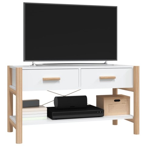  Szafka pod TV, biała, 82x38x45 cm, materiał drewnopochodny