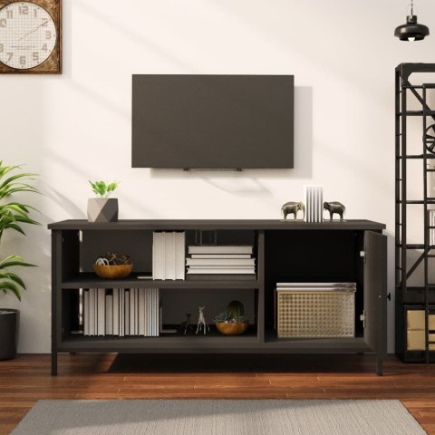  Szafka pod TV, czarna, 100x40x45 cm, materiał drewnopochodny