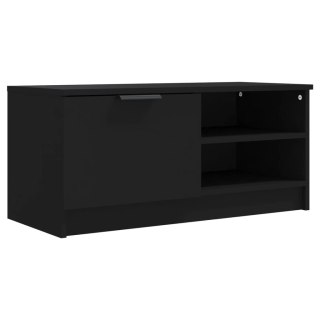  Szafka pod TV, czarna, 80x35x36,5 cm, materiał drewnopochodny