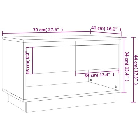  Szafka pod TV, szarość betonu, 70x41x44 cm