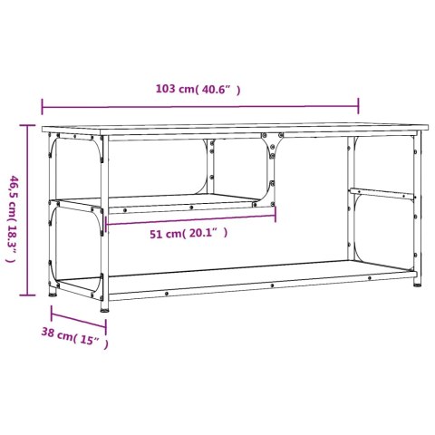  Szafka pod telewizor, czarna, 103x38x46,5 cm