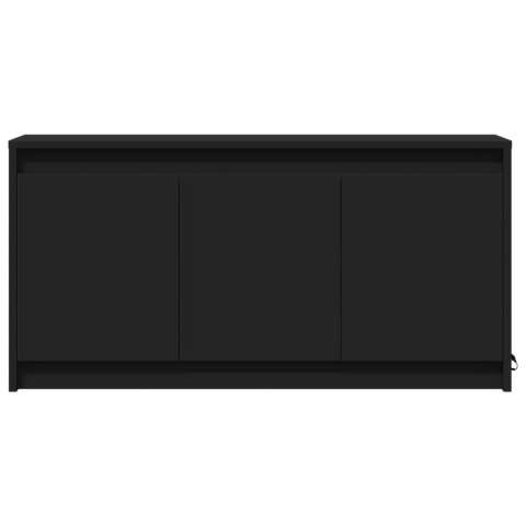  Szafka TV z LED, czarna, 100x34x50 cm, materiał drewnopochodny