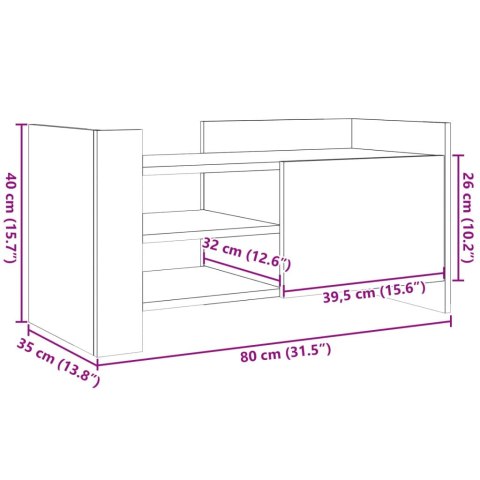  Szafka pod TV, szarość betonu, 80x35x40 cm